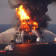 April 21, 2010 file photo of BP Deepwater Horizon’s offshore oil rig that released an estimated 172 million gallons of petroleum into the gulf (Associated Press)